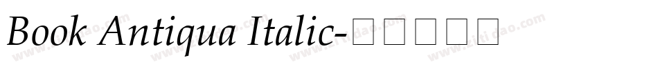 Book Antiqua Italic字体转换